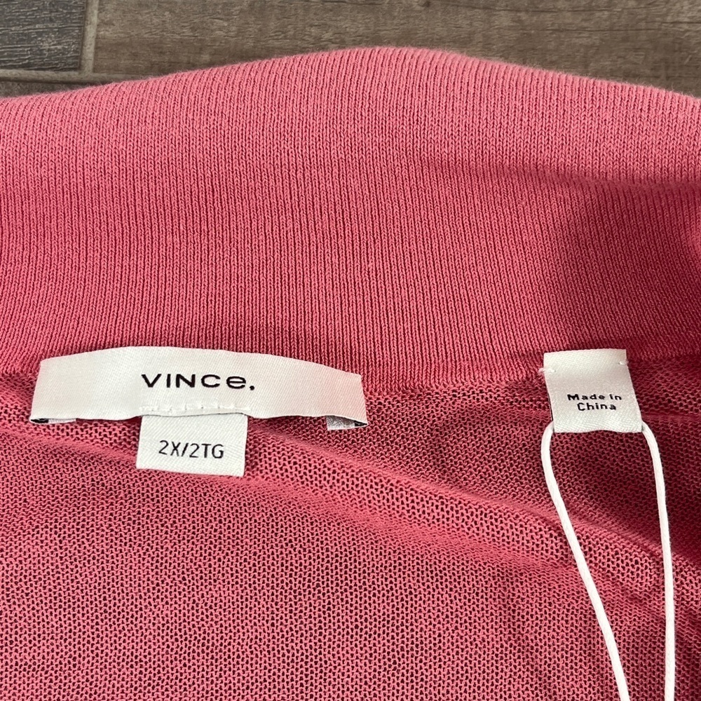 Vince Pink Cotton Cardigan - Picture 3 of 10